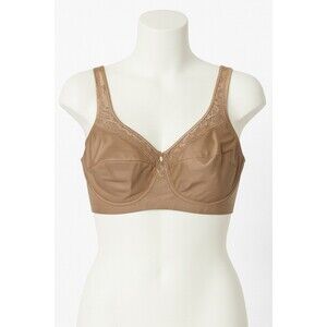 Glamorise 1007 MagicLift Seamless Firm Support Bra Beige Lace 34F